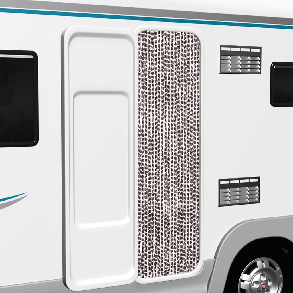 Fly Curtain Brown and White 56x200 cm Chenille